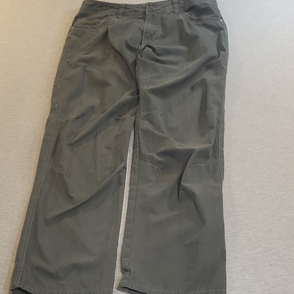KÜHL Men’s Gray Canvas Pants Regular Fit Straight Leg 5-Pocket 34W